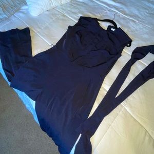 Navy blue jump suit